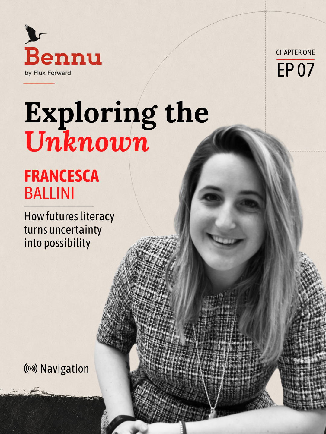 Bennu Chapter One episode cover for Exploring the Unknown with Francesca Ballini